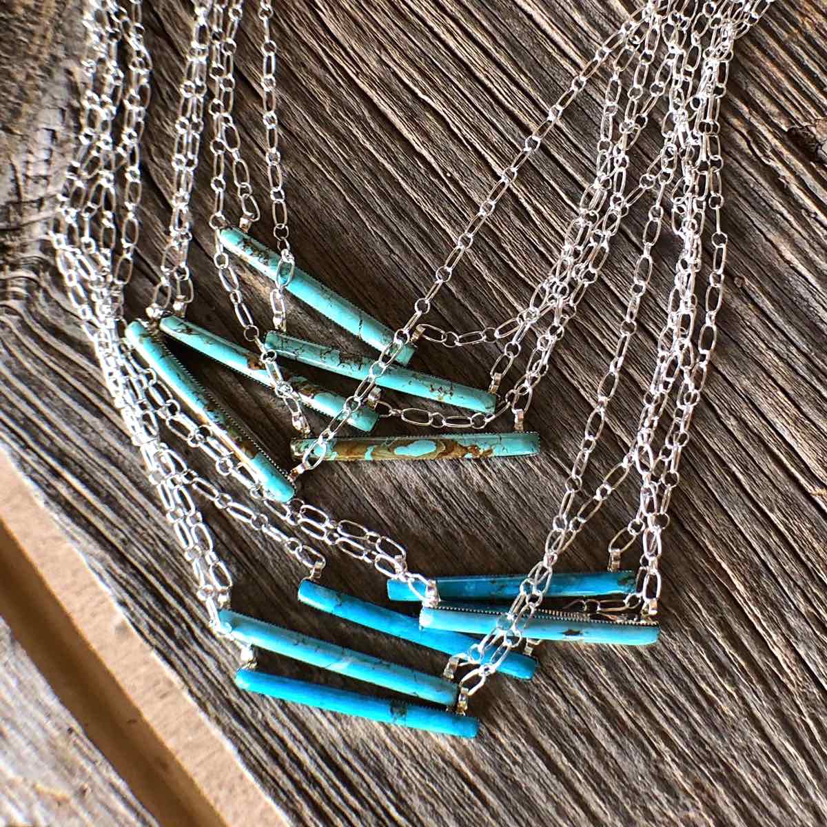 Kingman Turquoise Bar Necklaces/CJP12 cheapest